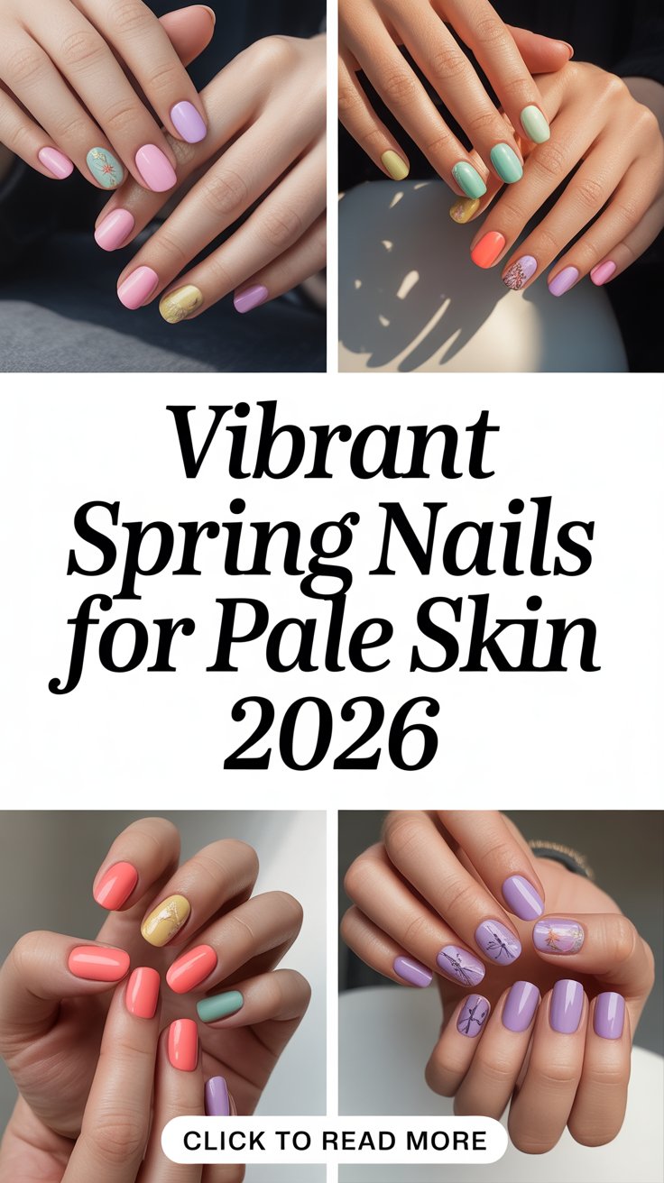 22 Vibrant Spring Nails for Pale Skin 2026